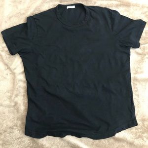 Buck Mason Black Slub Curved Hem Tee